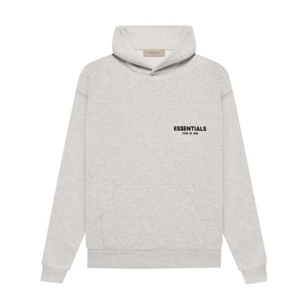 Essentials Fear Of God Light Oatmeal Hoodie XS